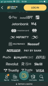 Lemon Payment methods